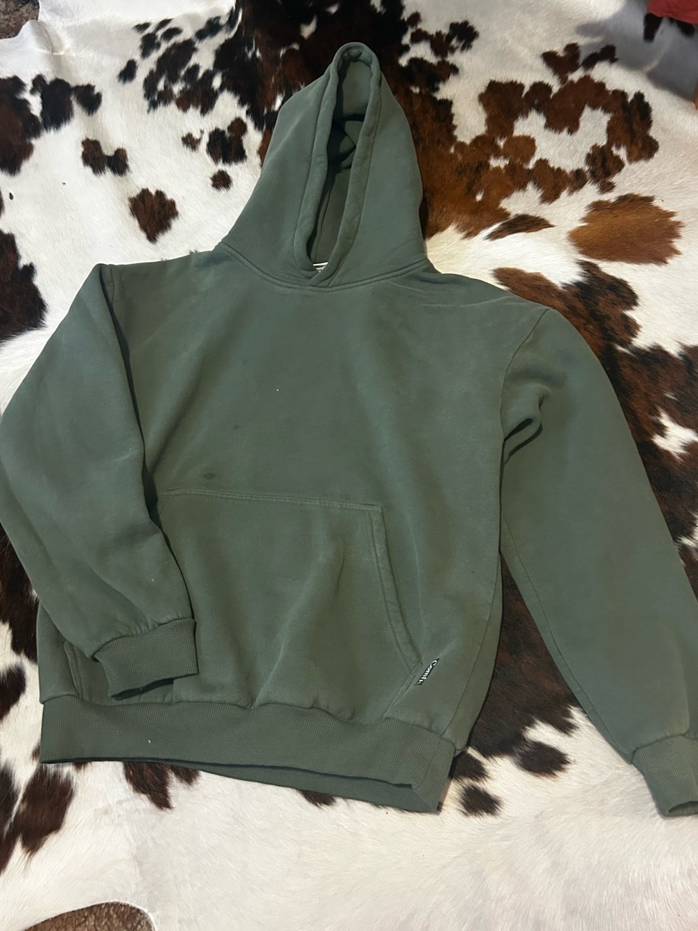 Solid Olive Green Pullover Hoodie